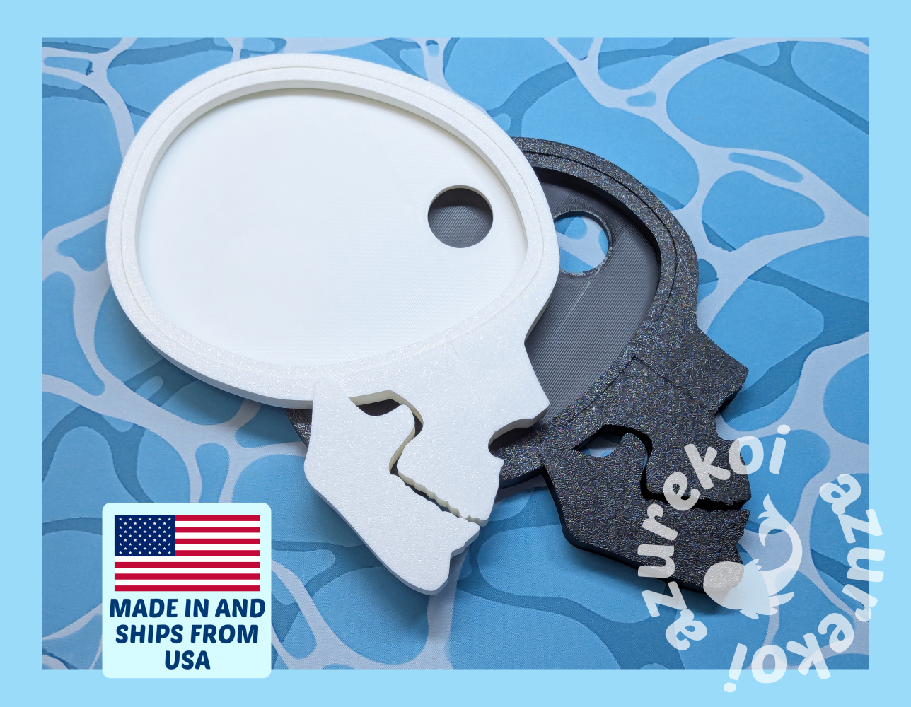 skull embroidery hoop for US customers white and black