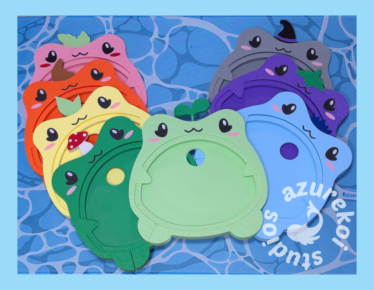 fruit frog embroidery hoops