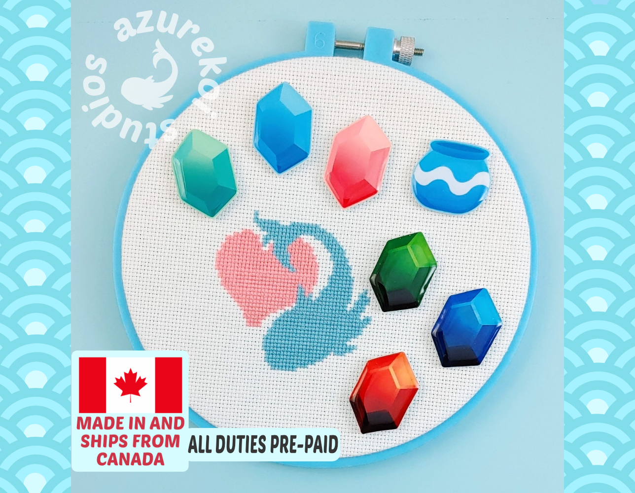 rupee and pot needle minders
