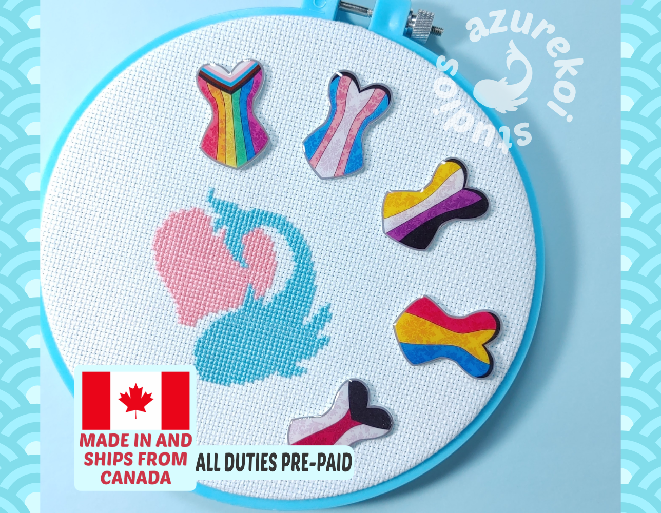 Pride Corset Needle Minders
