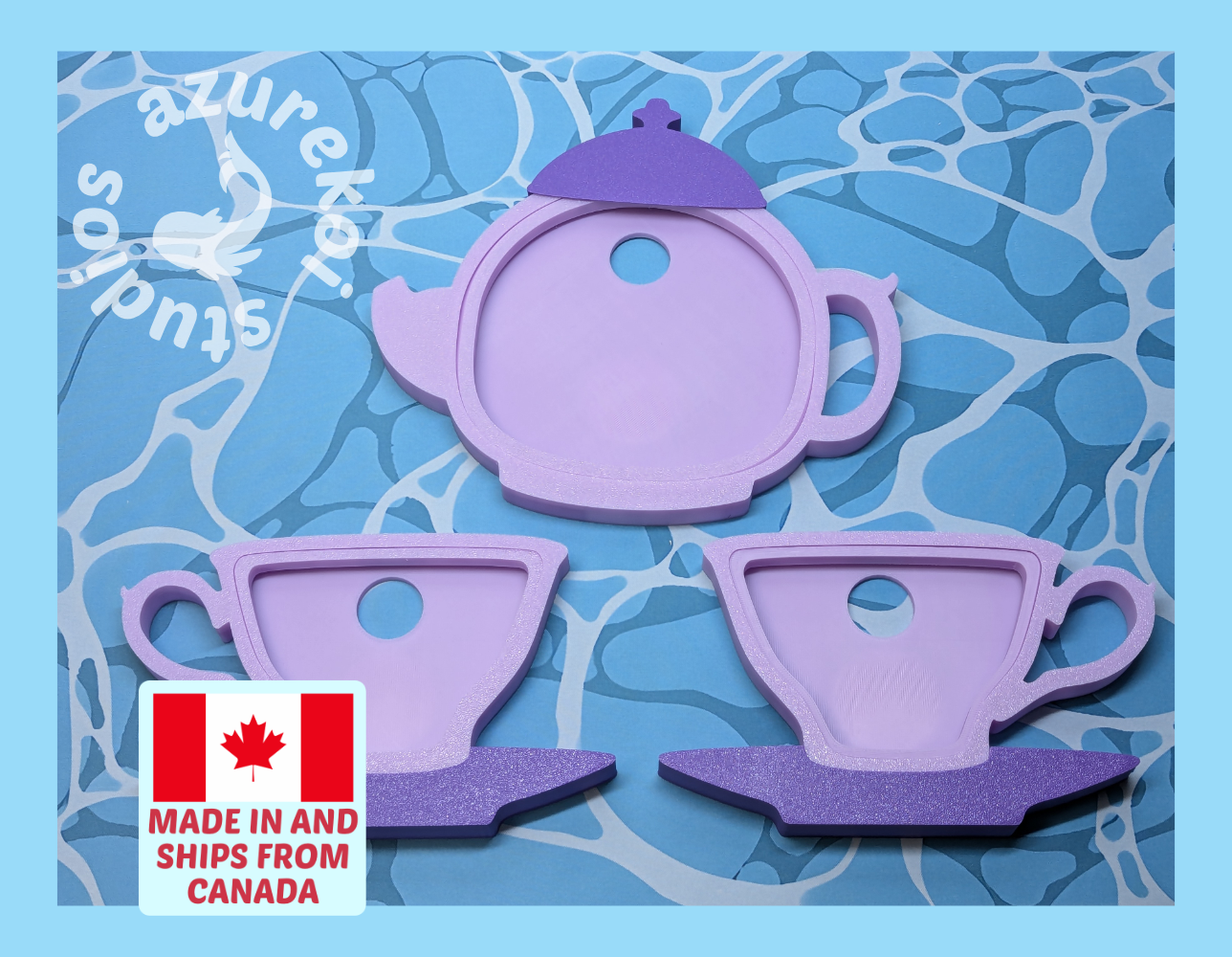 tea pot set embroidery hoops