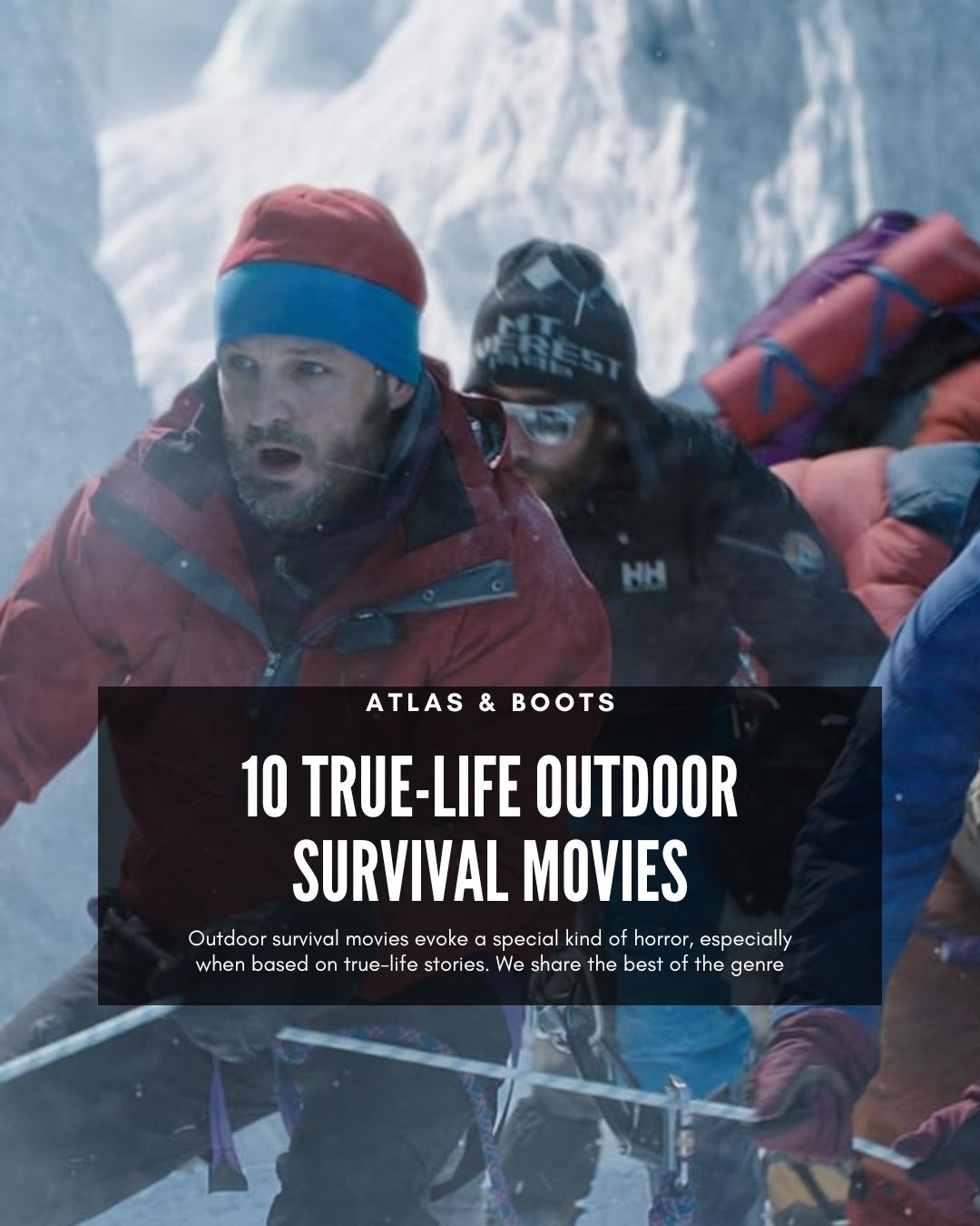 cast of Everest movie battling in a snow storm