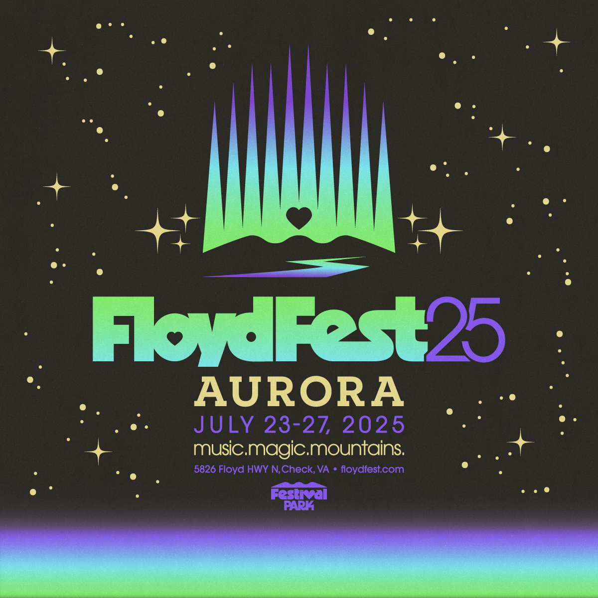 FloydFest25~Aurora Initial Lineup Announced. Let The Wild Rumpus Continue July 23-27, 2025