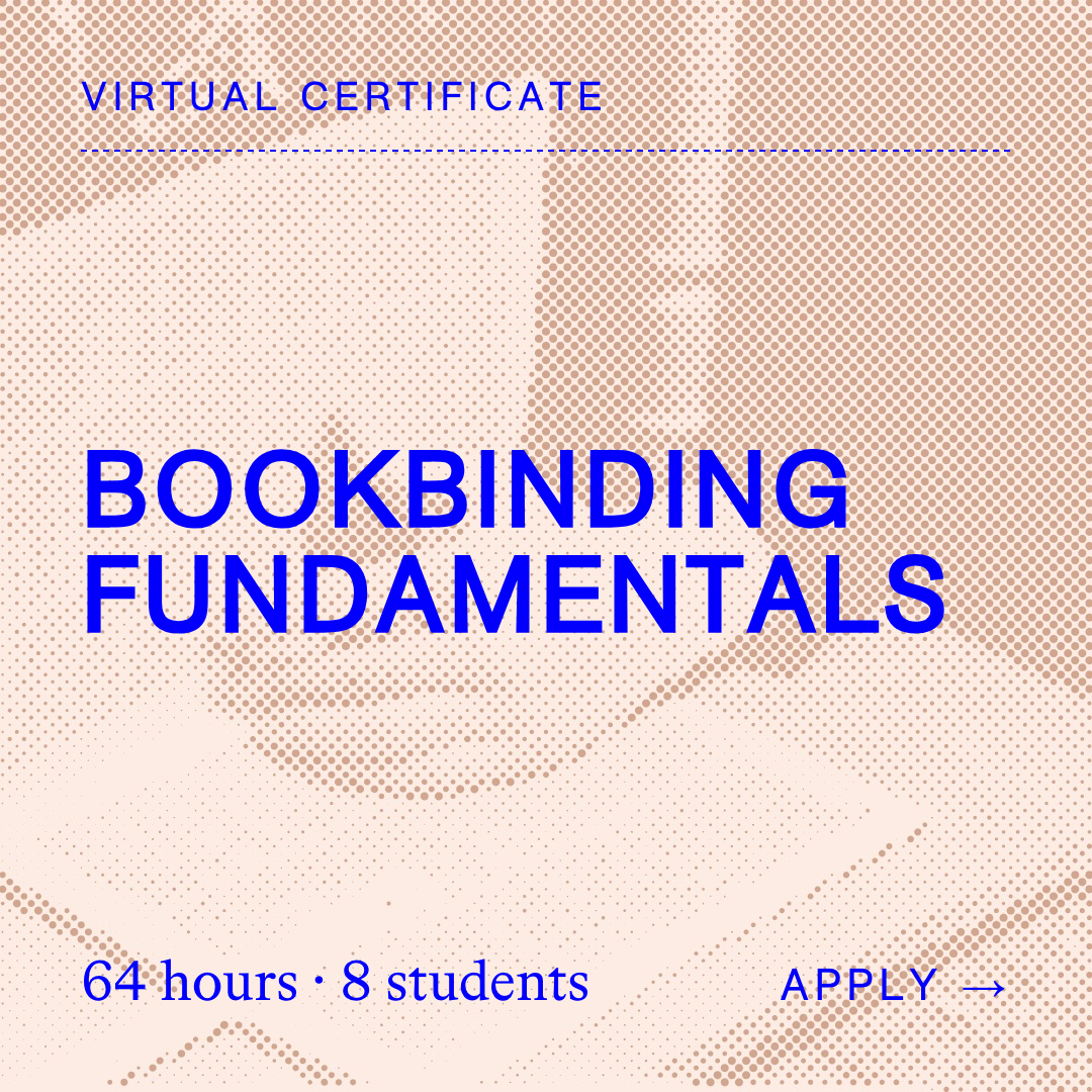 virtual bookbinding certificate program application