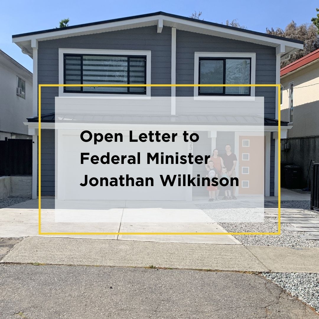 Open Letter to Minister Jonathan Wilkinson