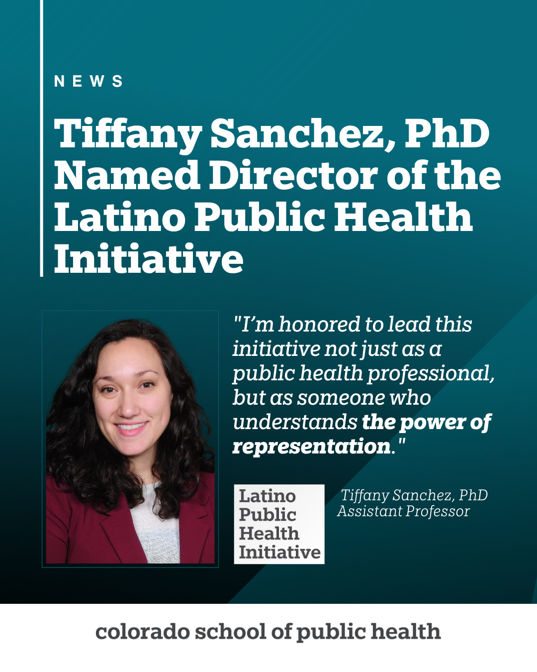 Tiffany Sanchez, new Latino Health Initiative Director