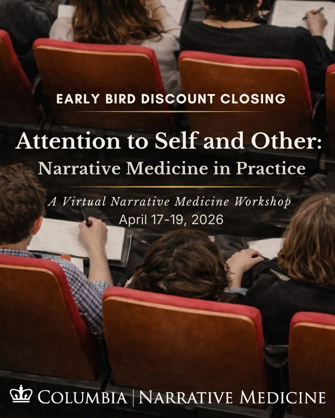Register by March 27 for our Narrative Medicine Workshop Early Bird Pricing