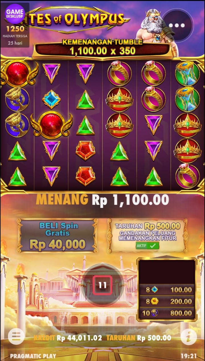 Gate Of Olympus Kali Merah Gacor Banget di Bet 400