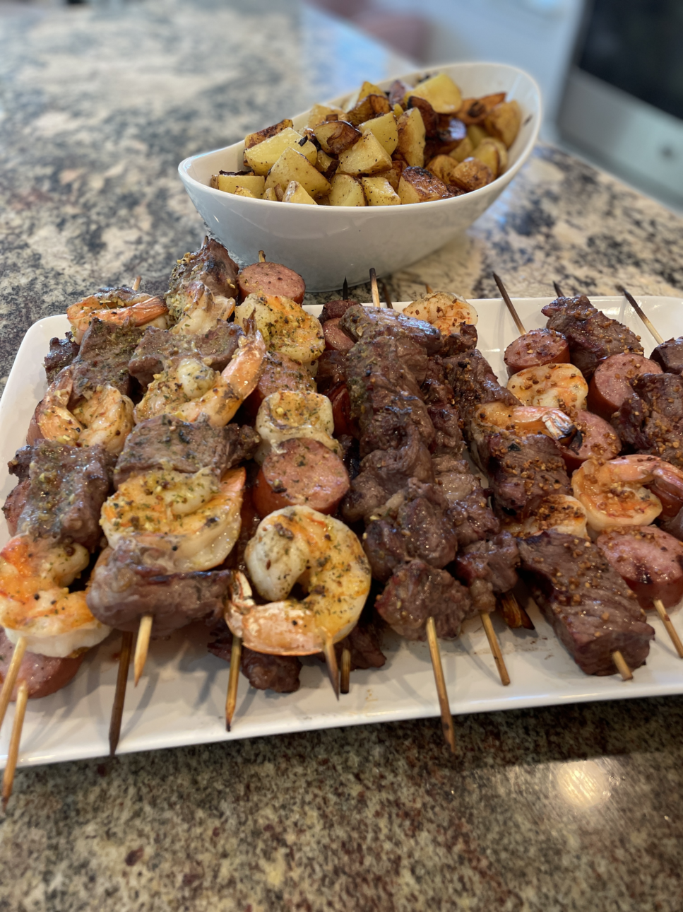 How to make shish kabob's on the grill.