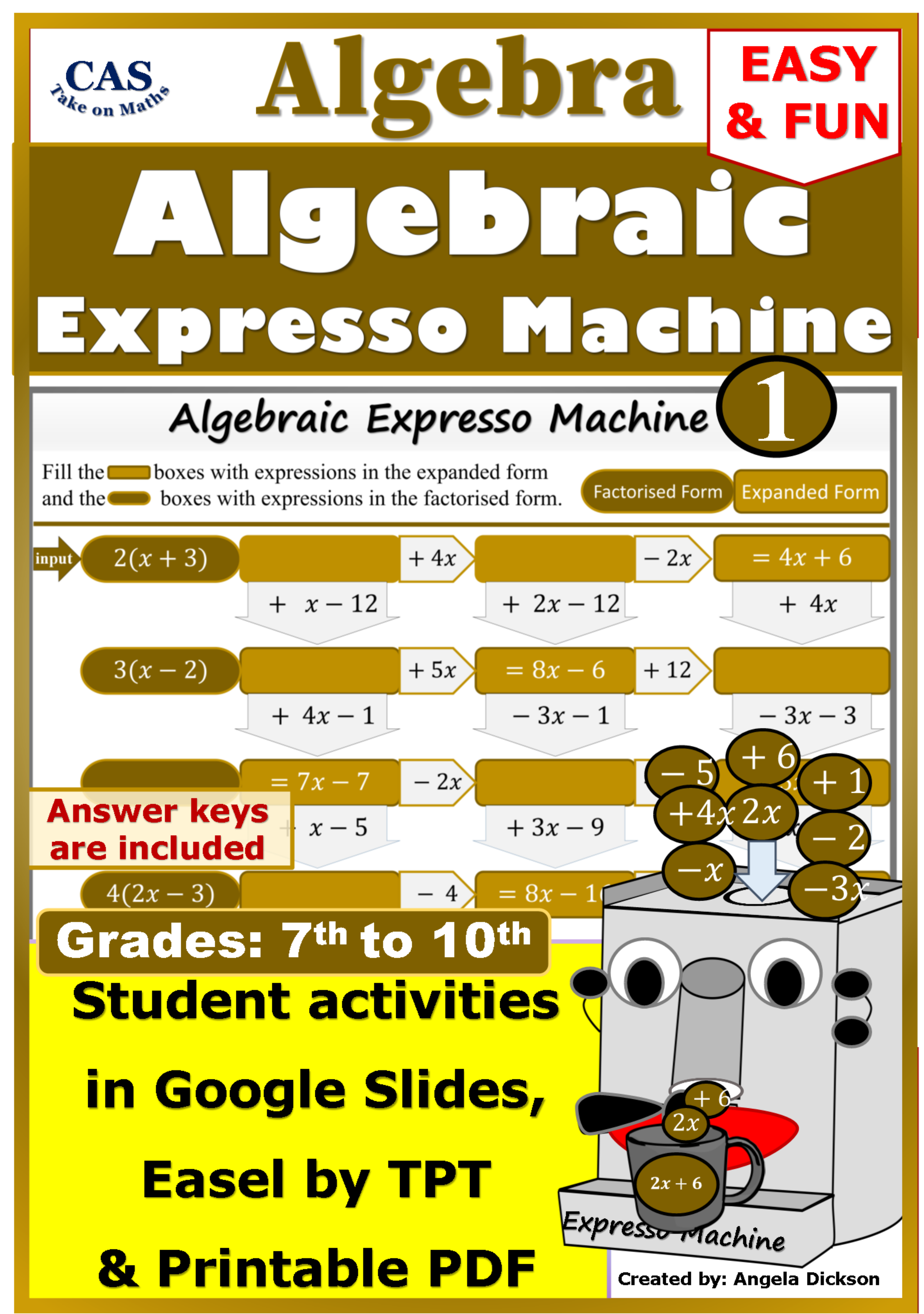 Algebraic Expresso Machines 1