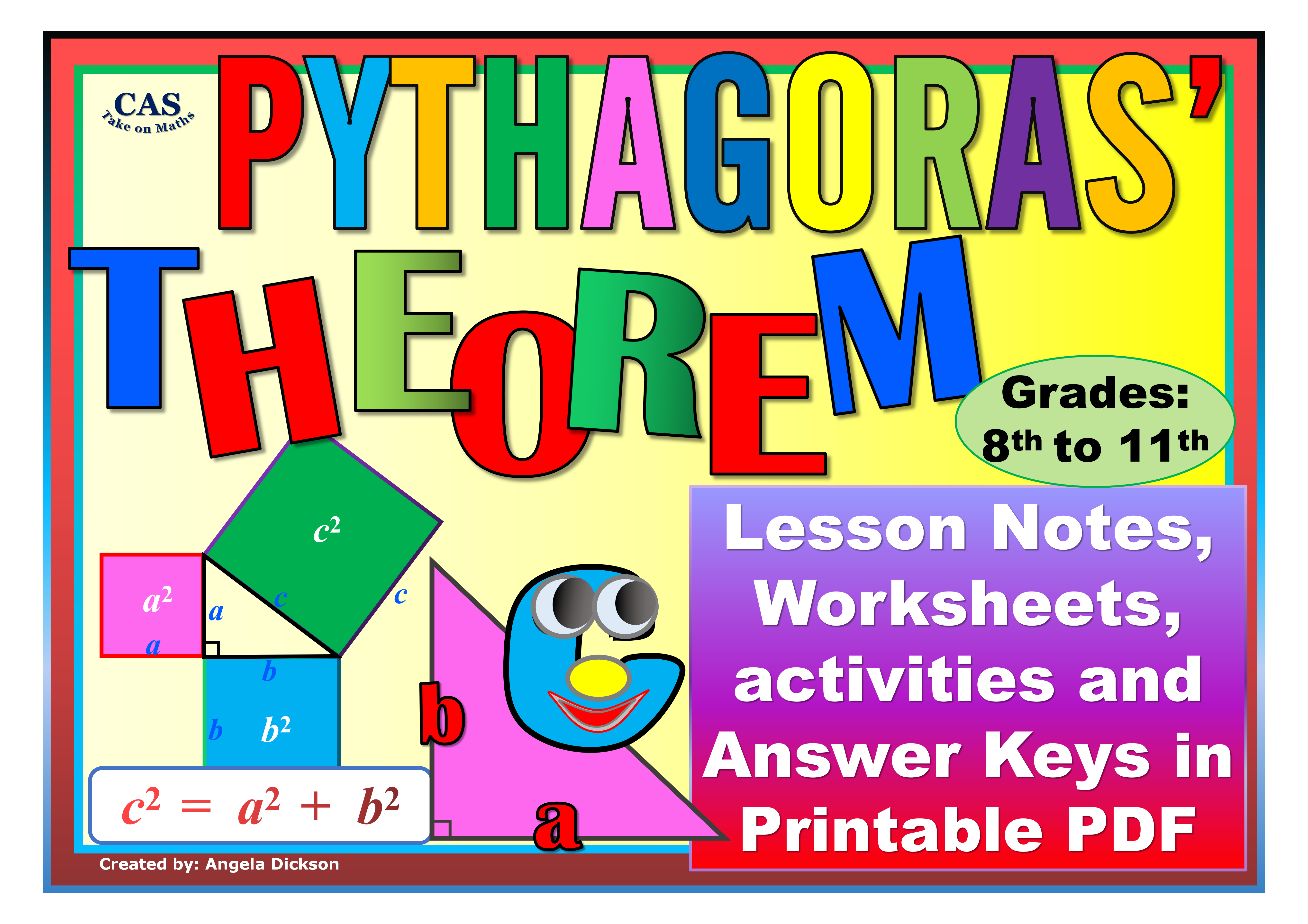 Pythagoras’s Theorem: Lesson Note-Worksheets and Activities