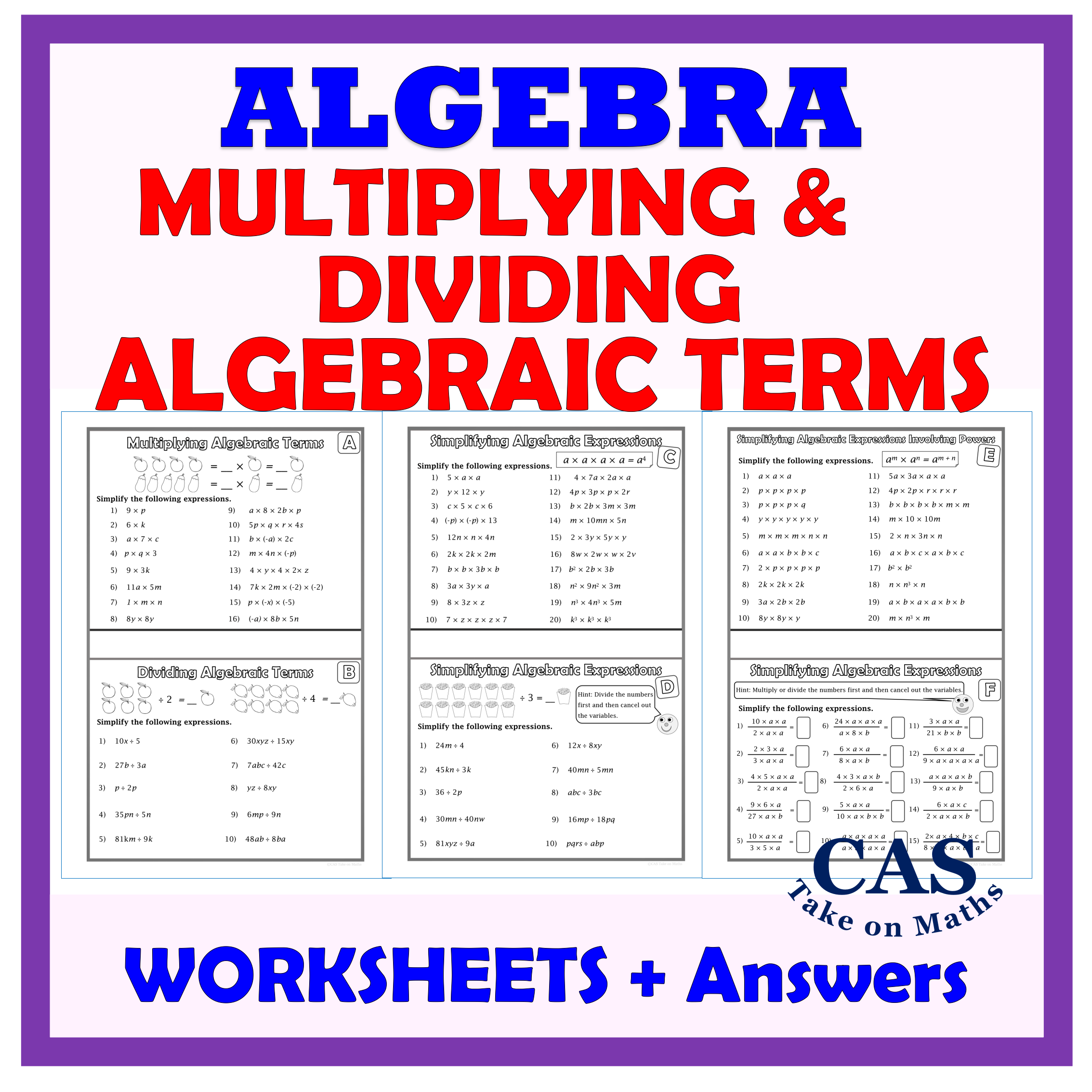 Simplifying Algebraic Expressions
