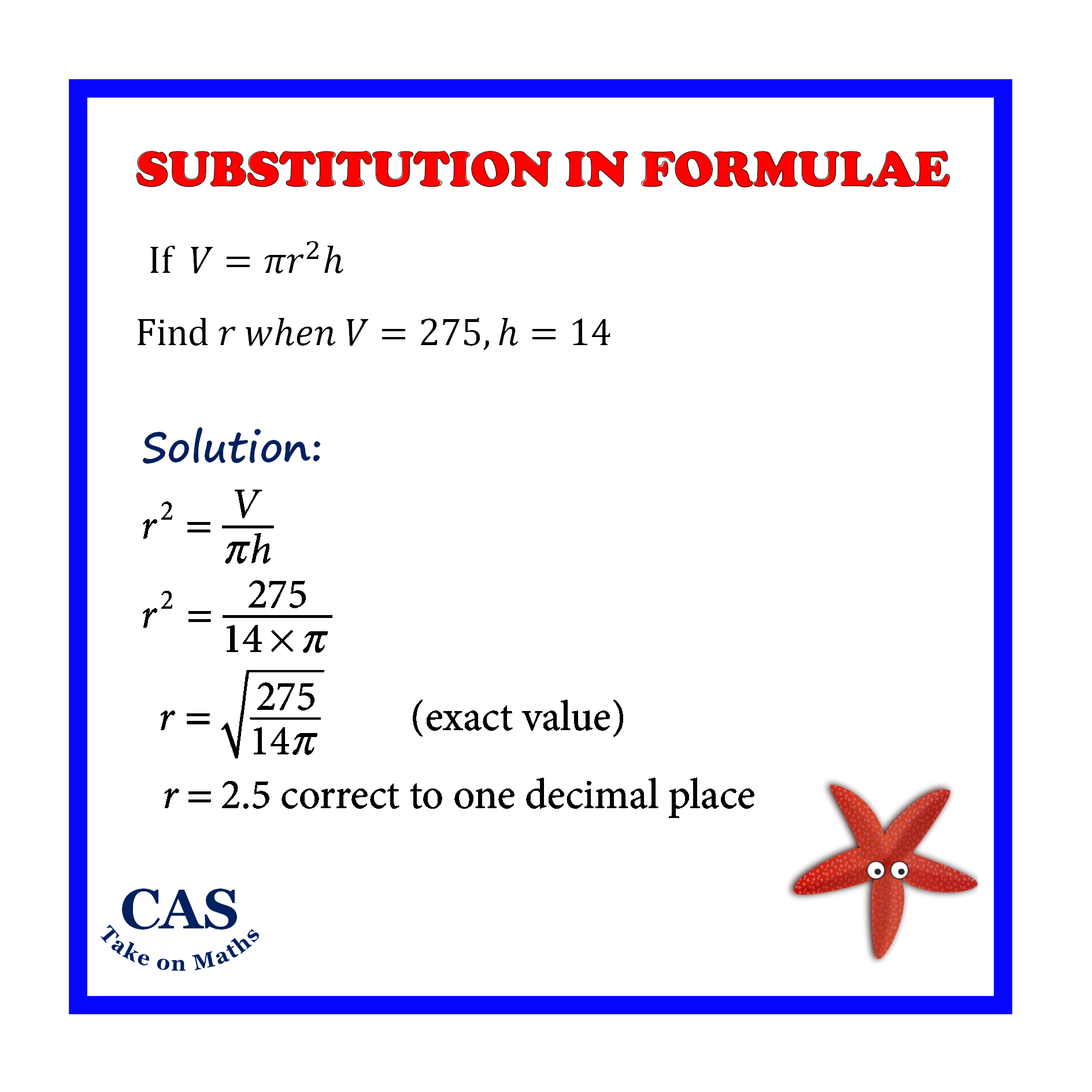 Algebra Substitution