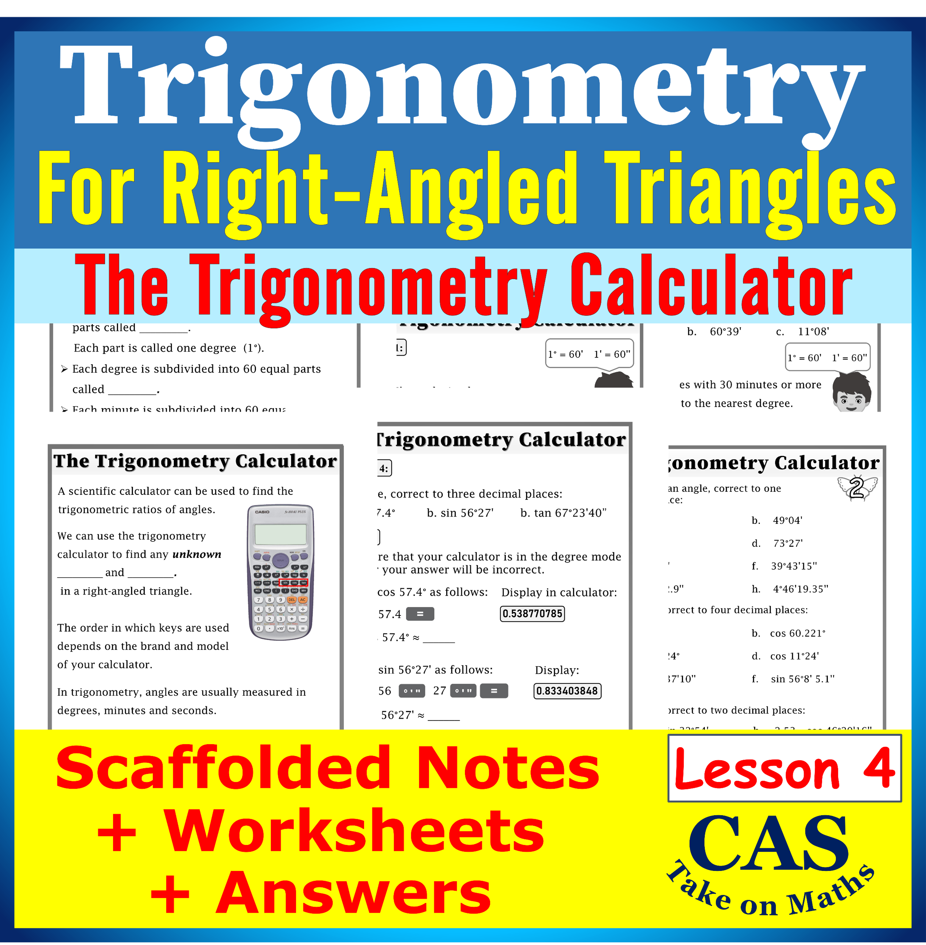 Right-Angled Trigonometry Lesson 4| Scientific Calculator for Trigonometry