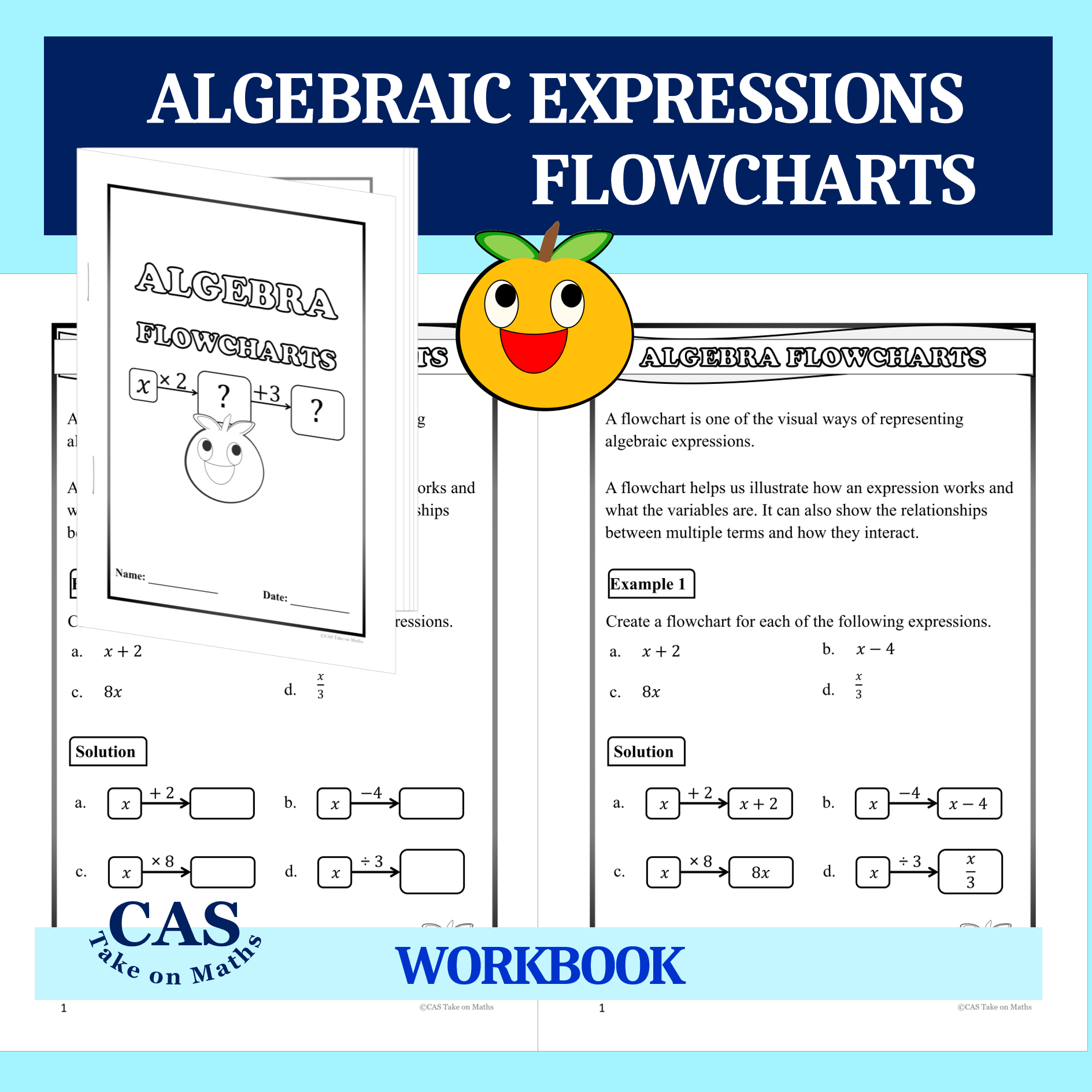 Algebra Flowcharts - Represent Algebraic Expressions on Flowcharts