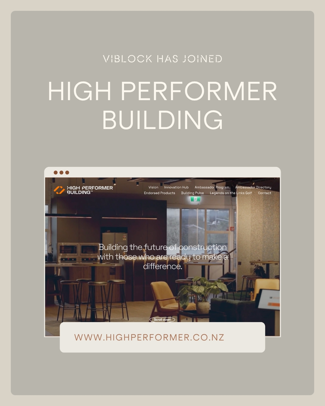 Viblock at High Performer Building