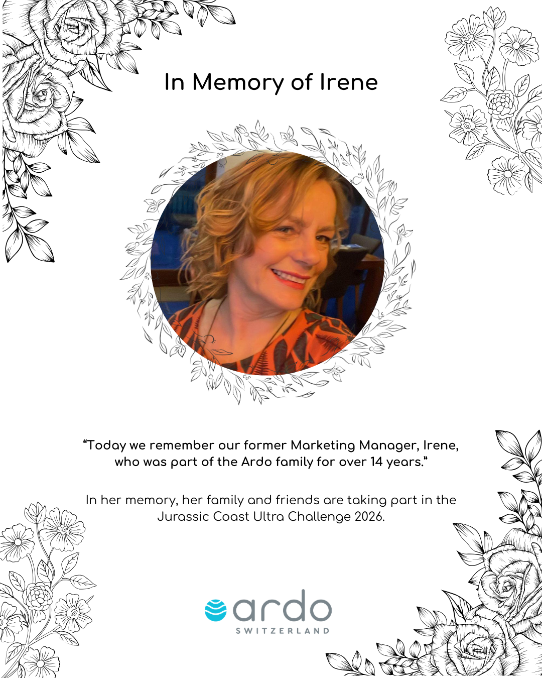 Remembering Irene, Marketing Manager at Ardo