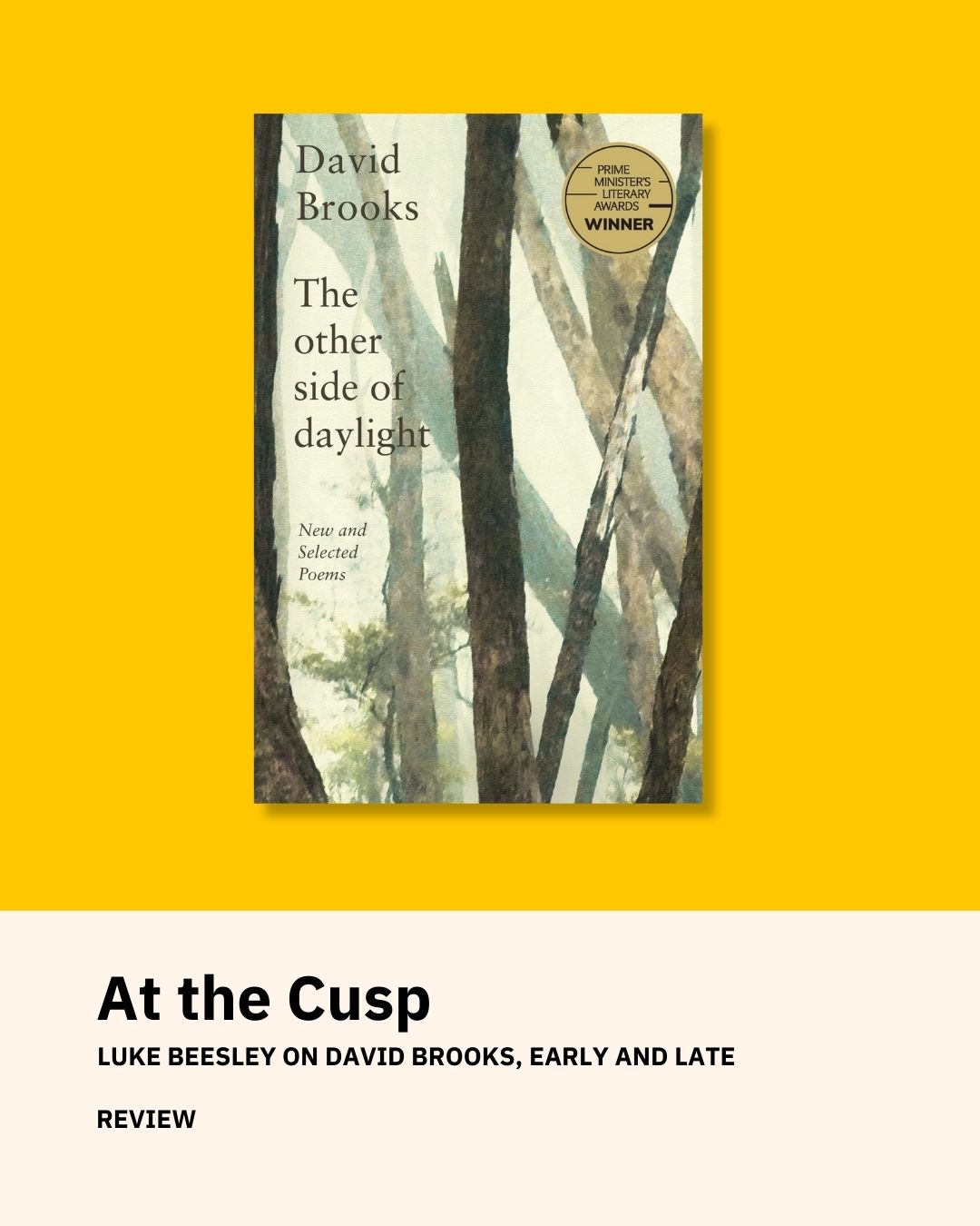 At the Cusp: Luke Beesley on David Brooks, early and late