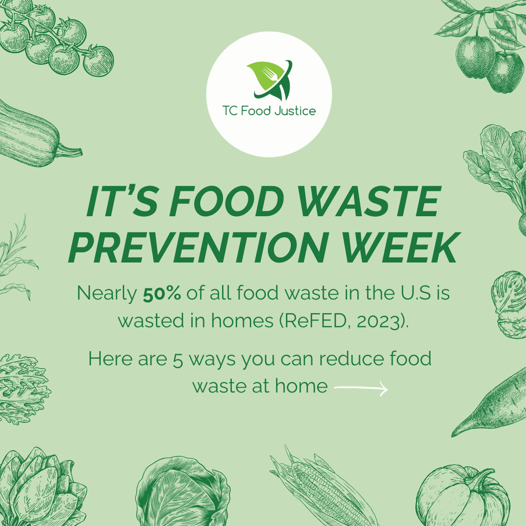 Food Waste Prevention Week Post - Click here for Food Waste Resources