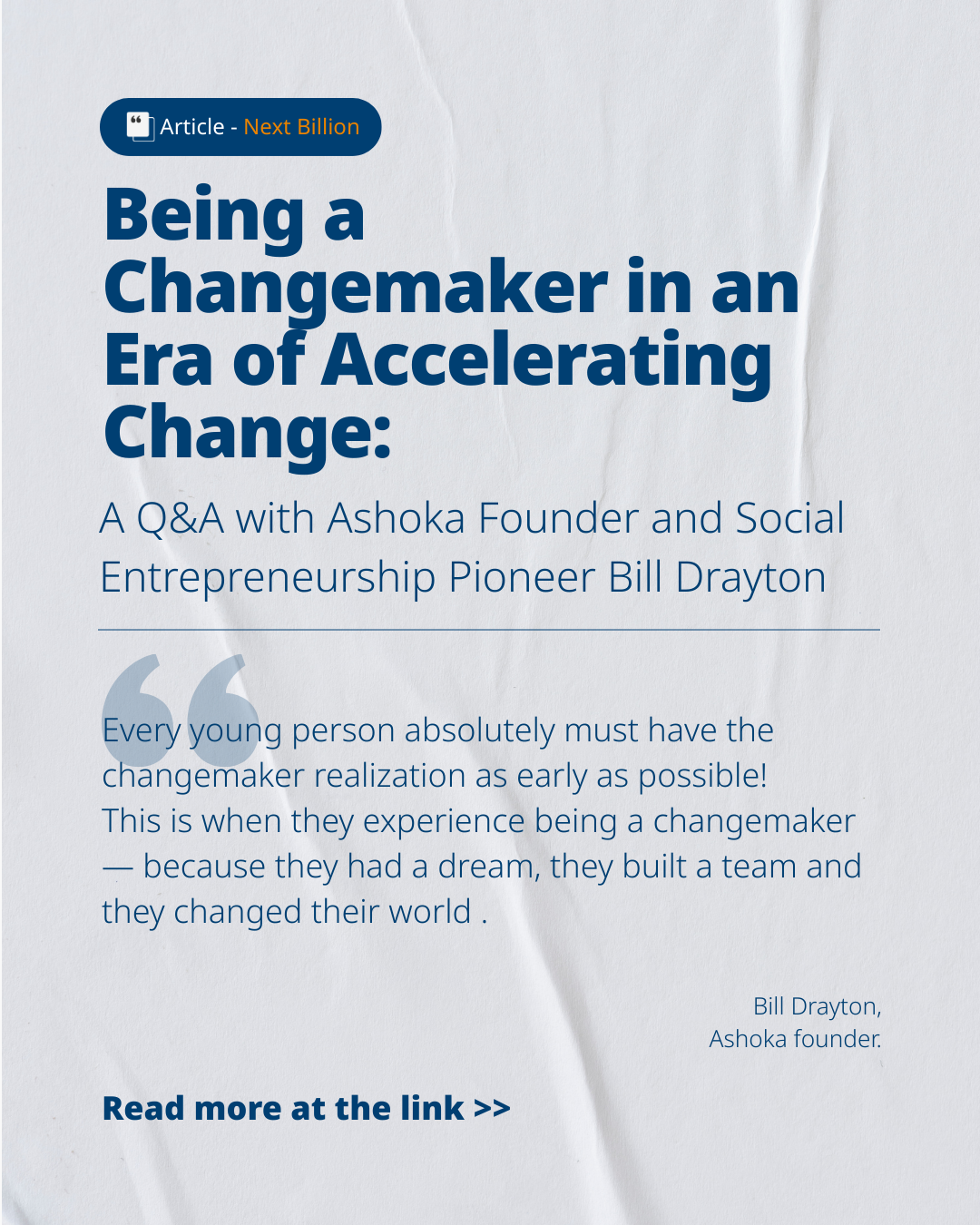 Bill Drayton article