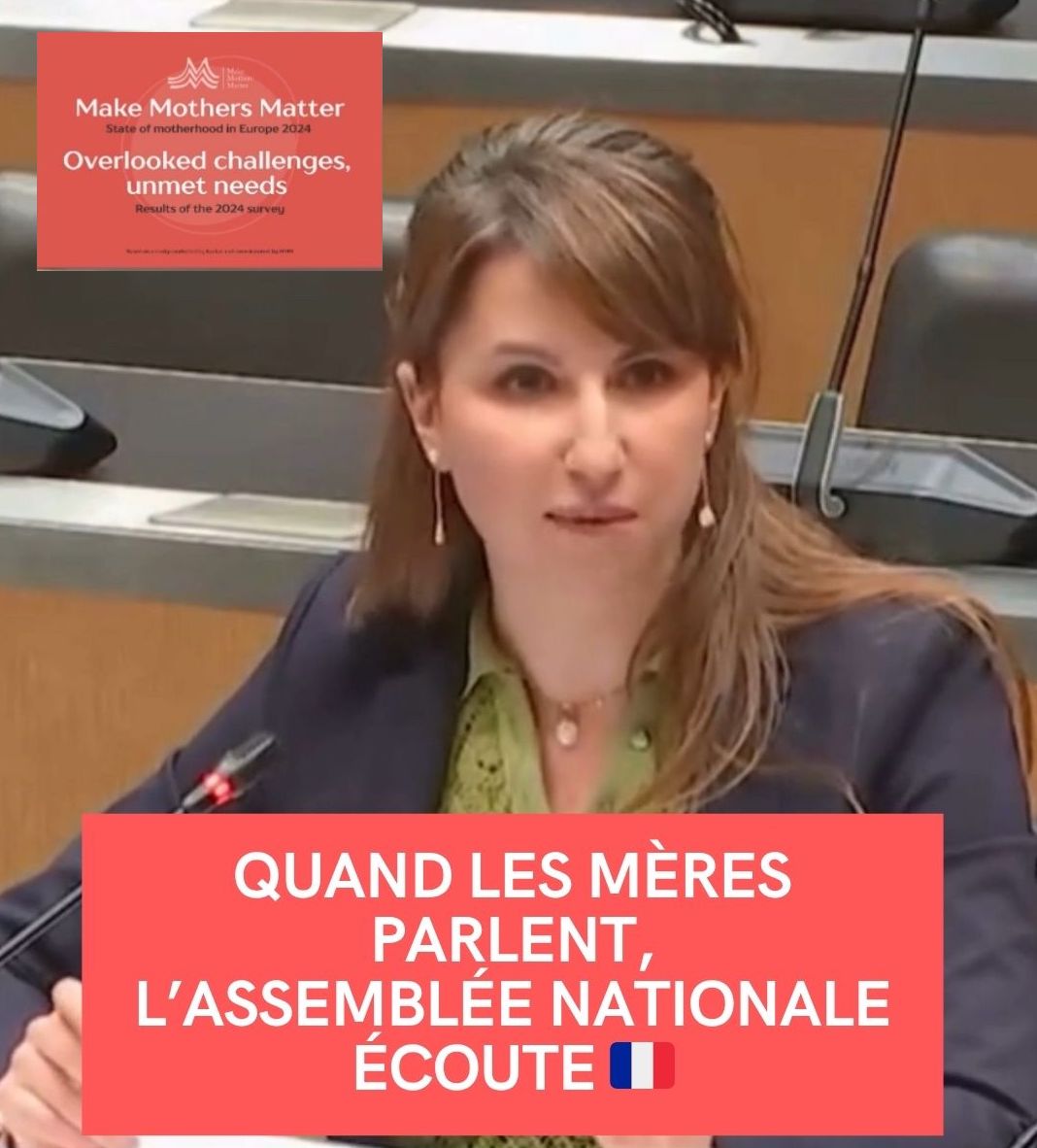 Julie Joubert Mentions MMM The State of Motherhood Survey at L'assemblée Nationale France