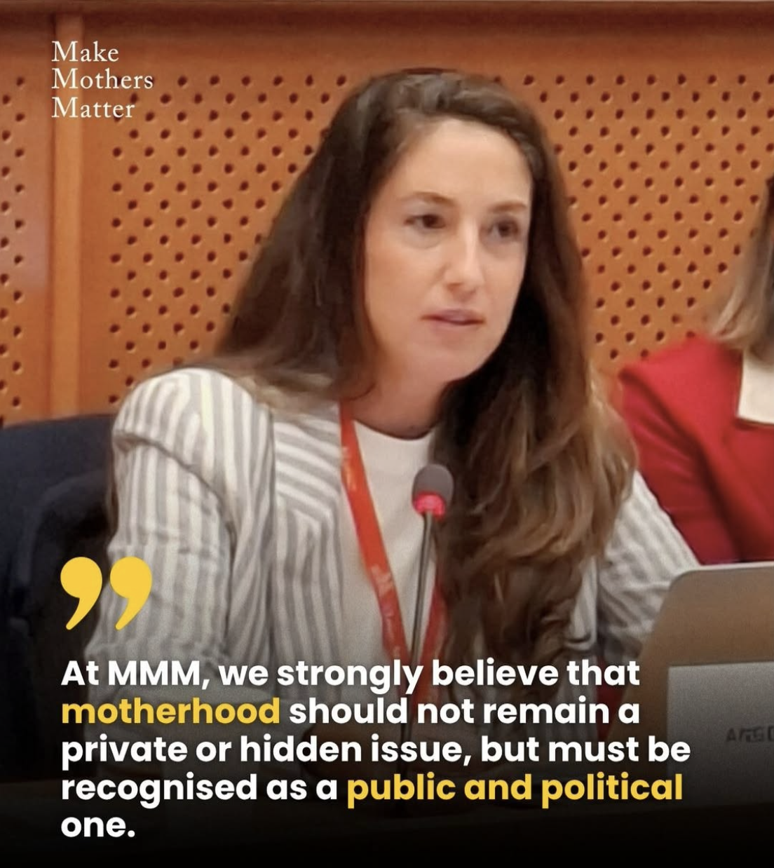  “At MMM, we strongly believe that motherhood should not remain a private or hidden issue, but must be recognised as a public and political one.”  Last week Angela García Romero - Projects Manager at @mmm.makemothersmatter - presented our Make Mothers Matter’s State of Motherhood 2024 survey results at the @europeanparliament  One big ask: Let’s make motherhood visible, valued and a true political priority.  📺 Watch the full recording in linkinbio or here: https://youtu.be/1ARUl1Zvhls?si=UODVqjSRZbxk1iAb  follow @mmm.makemothersmatter for more content like this . . . . . #makemothersmatter #MMMEU2025 #motherhoodlife #mothersunited #europeanparliament #feminismquotes