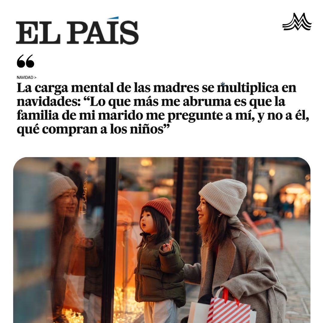 ¿Quién sostiene realmente la Navidad? Casi siempre, las madres. ⭐ La Navidad hace visible lo que ocurre todo el año: la carga mental recae sobre las madres. La periodista Diana Oliver, en El País, lo confirma con datos de la encuesta presentada por Make Mothers Matter en el Parlamento Europeo: 📊 78% de las madres españolas están sobrecargadas 📊 Asumen 64% de las tareas del hogar 📊 Solo 53% siente reconocimiento En estas fechas, la desigualdad se intensifica: regalos, organización, colegio, logística emocional… un trabajo invisible que sostiene a las familias. Este artículo muestra por qué visibilizar la carga mental y el cuidado es esencial para avanzar hacia la igualdad.