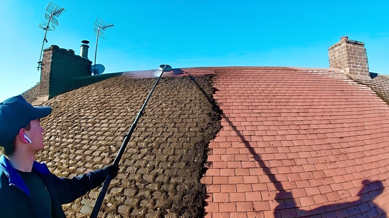 Domestic roof cleaning