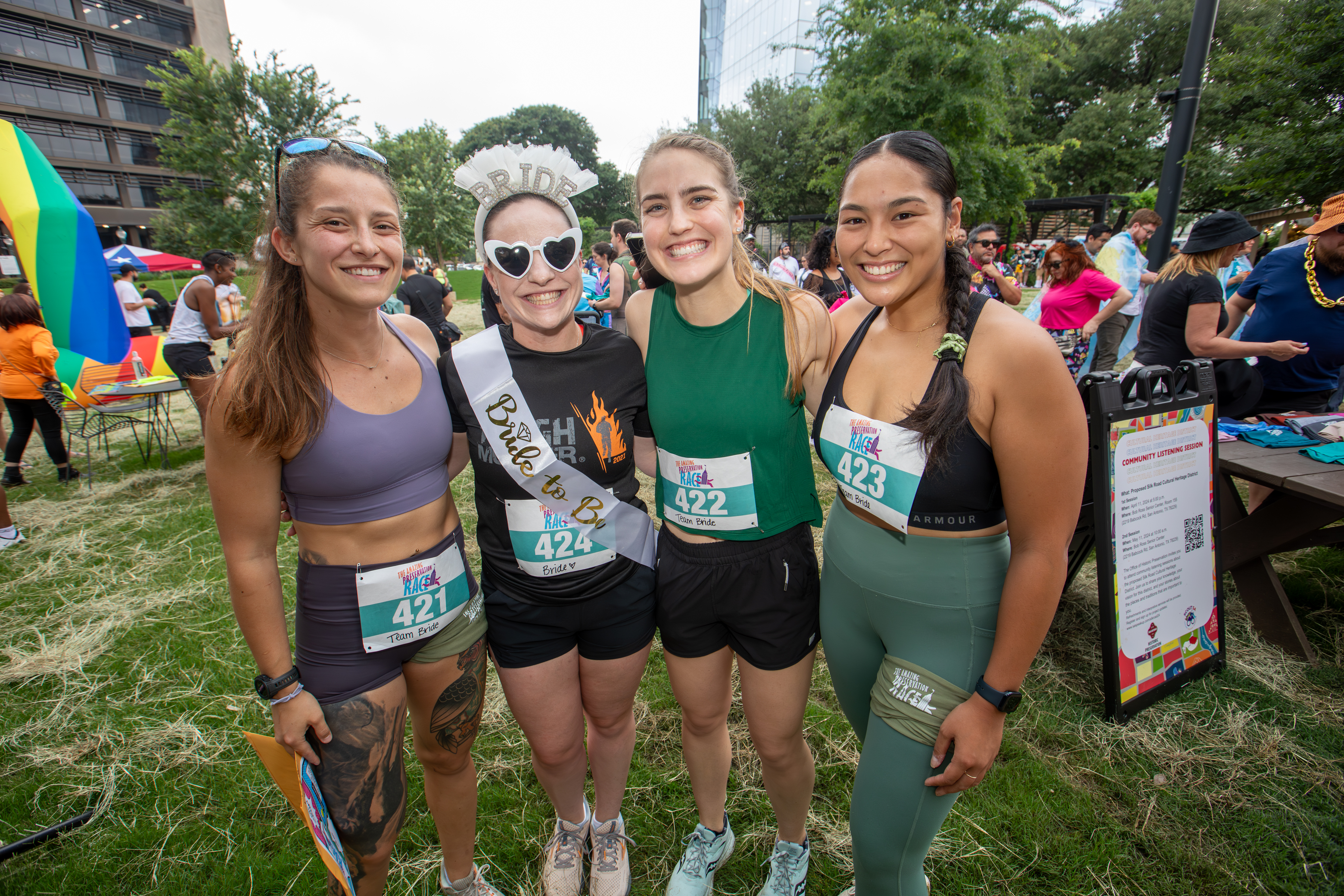 Team of four women 