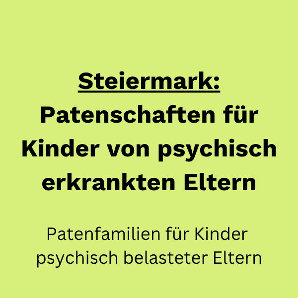 Patenschaftsangebot für Kinder von psychisch erkrankten Eltern